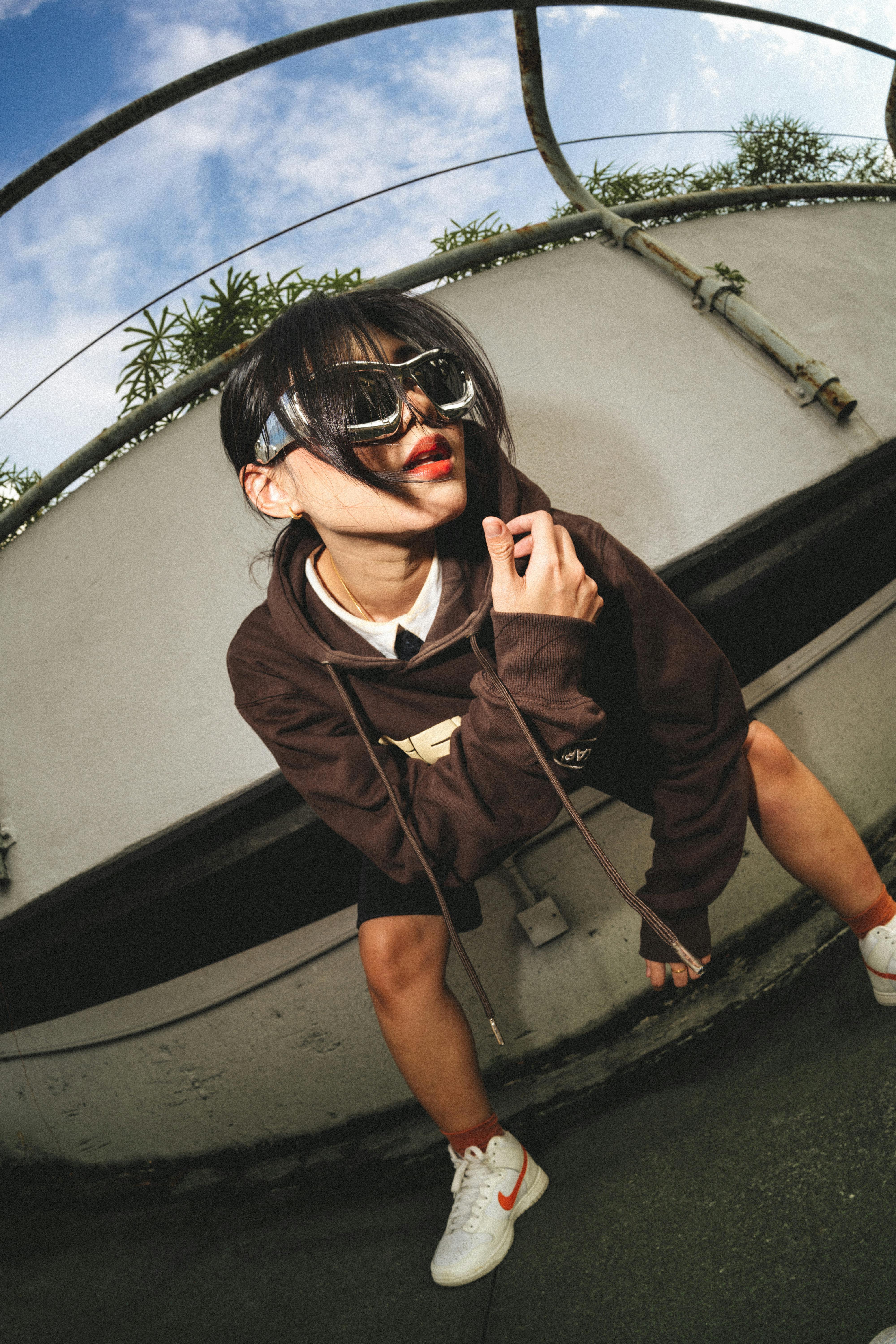 Brown Cotton Unisex Hoodie